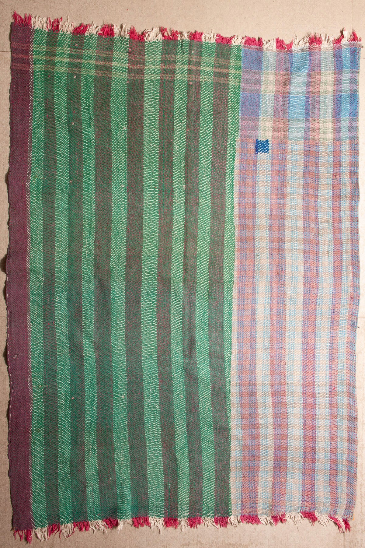 Vintage Dowry Kantha Blanket, #34 - 66"x48"