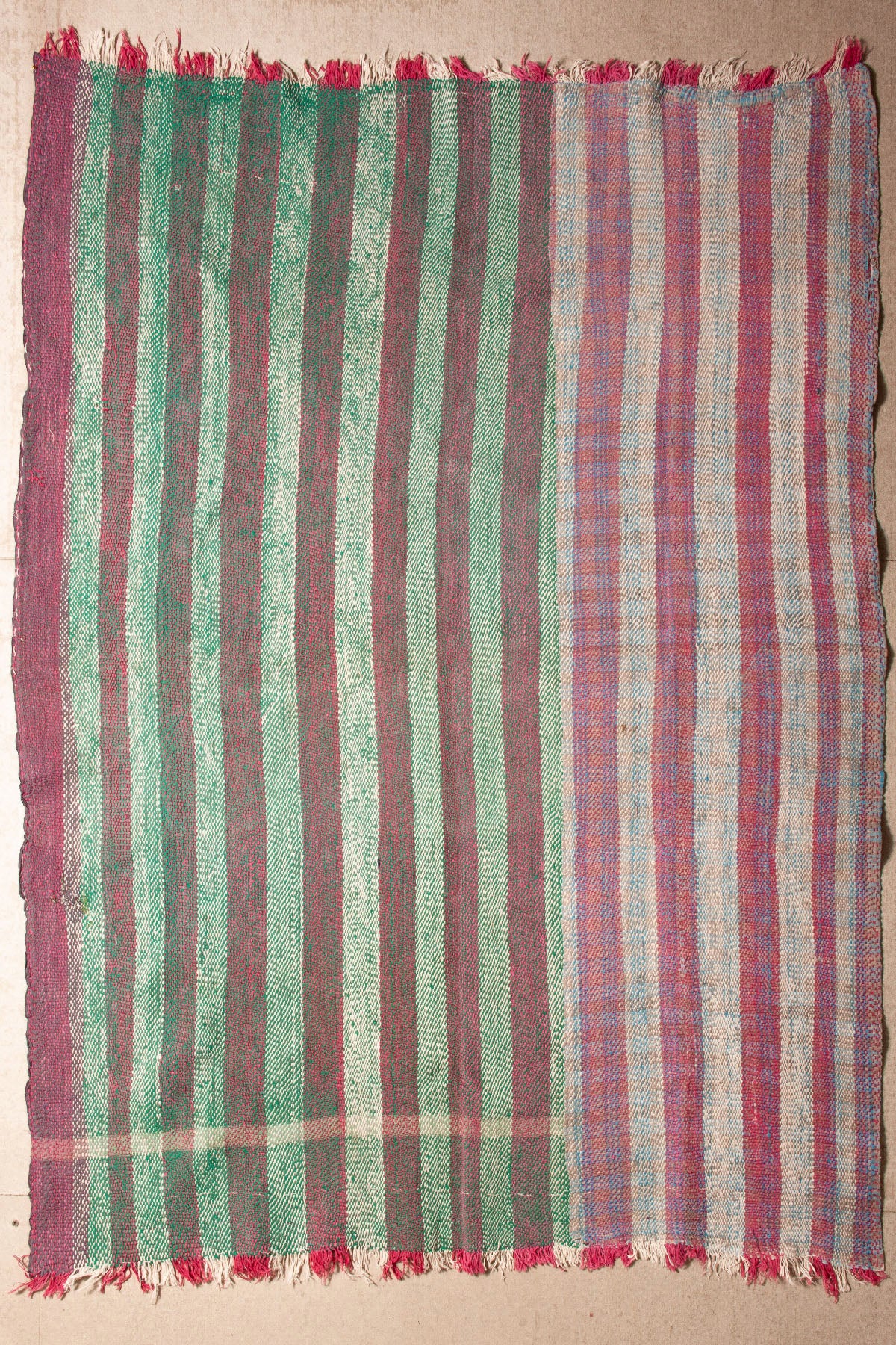 Vintage Dowry Kantha Blanket, #34 - 66"x48" - Image 2