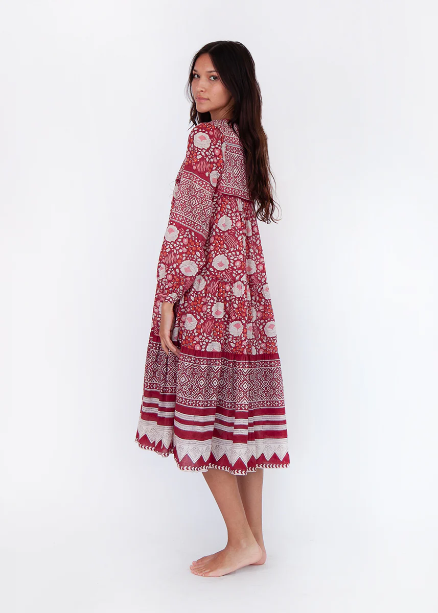 Yamini Booj Dress, Garnet - Image 3