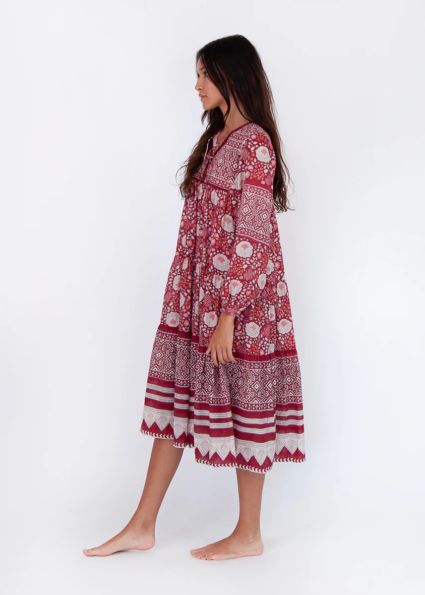 Yamini Booj Dress, Garnet - Image 4