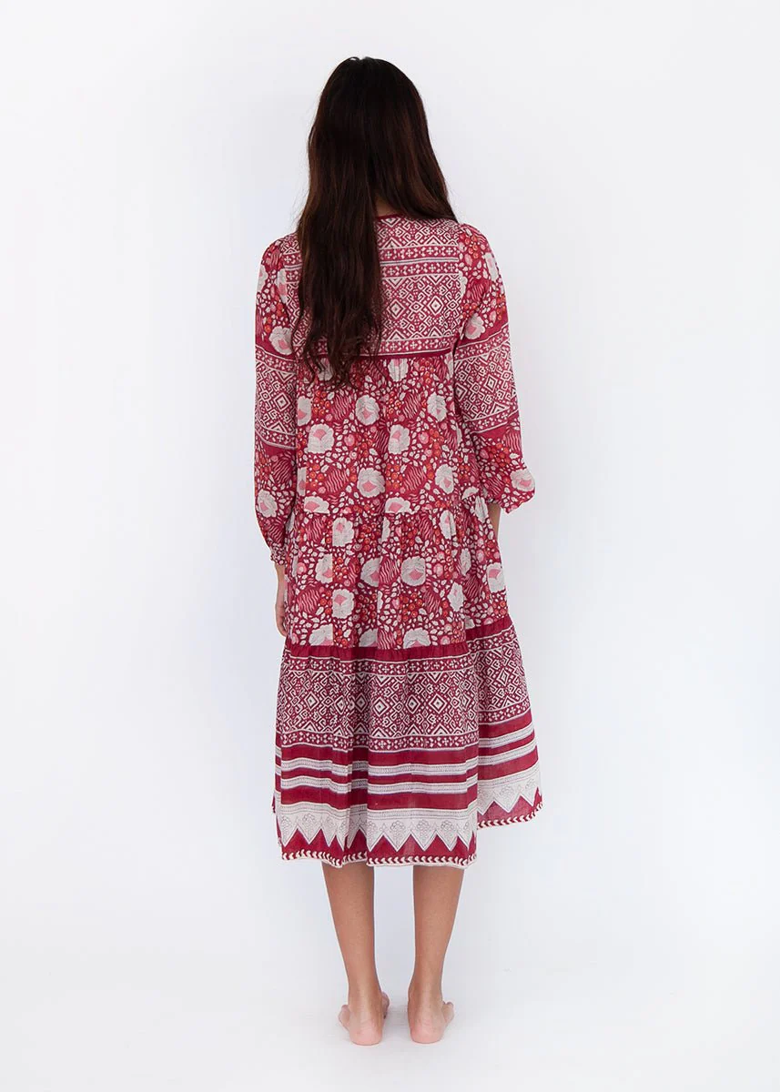 Yamini Booj Dress, Garnet - Image 6