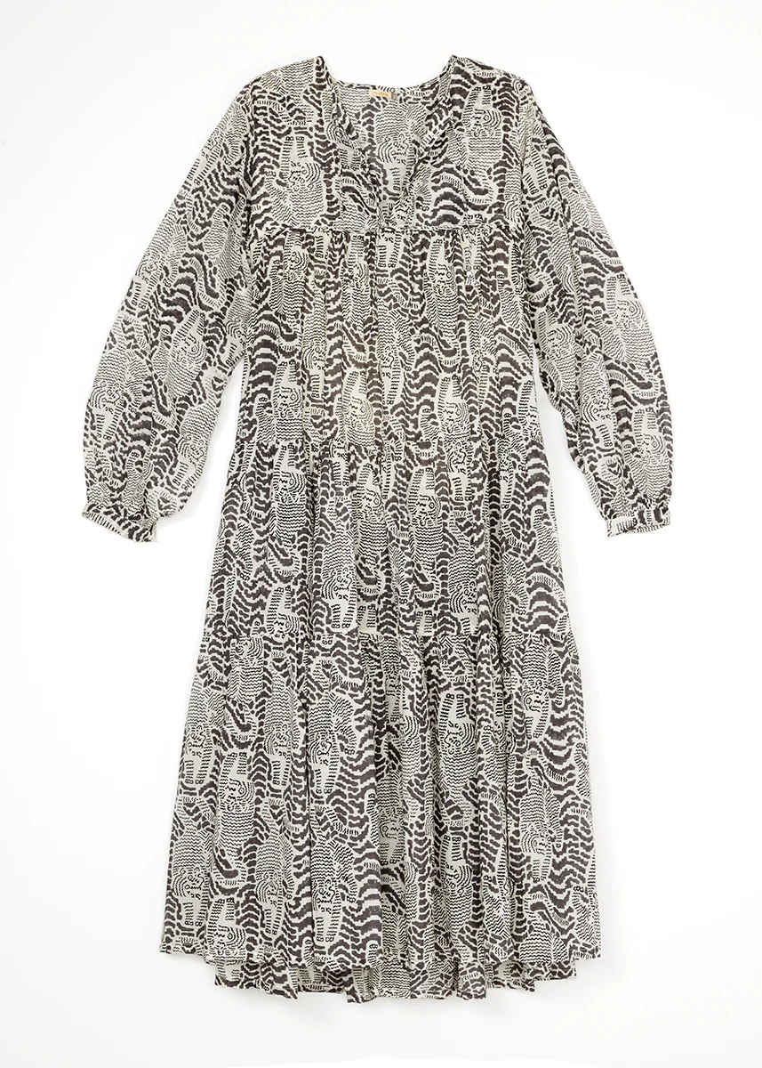 Yamini Tiger Dress, Grey