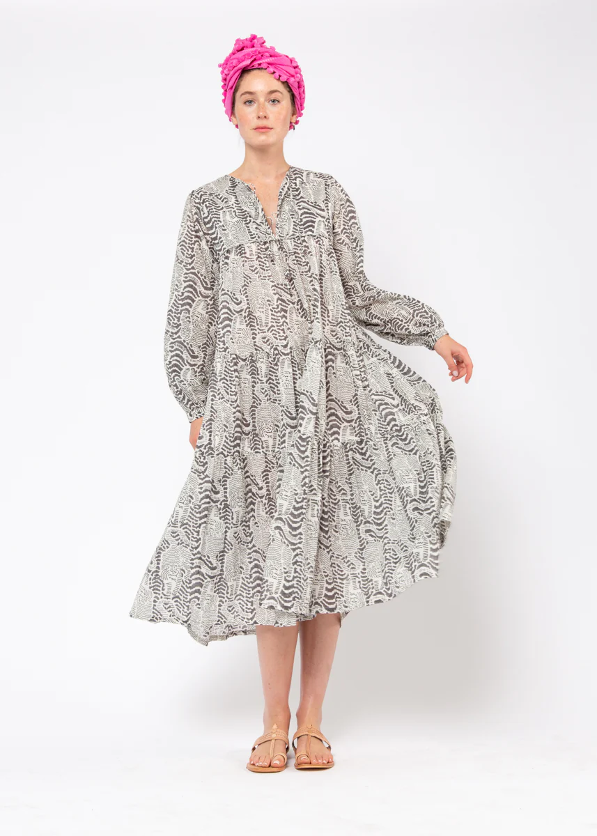 Yamini Tiger Dress, Grey - Image 2