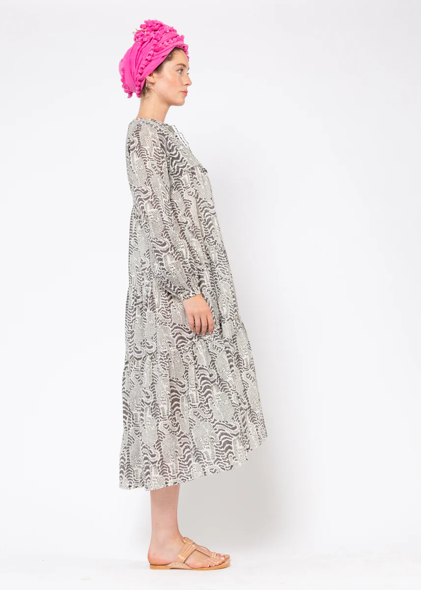 Yamini Tiger Dress, Grey - Image 3