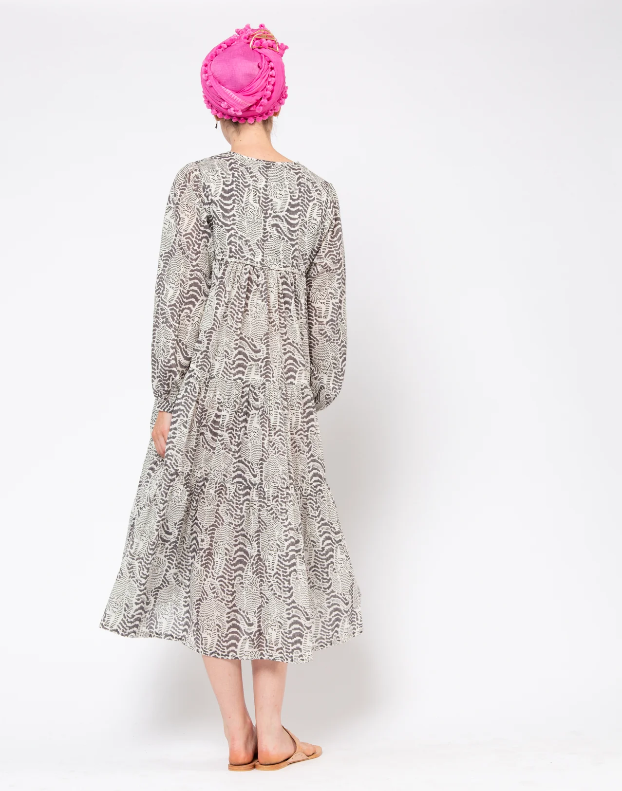 Yamini Tiger Dress, Grey - Image 4